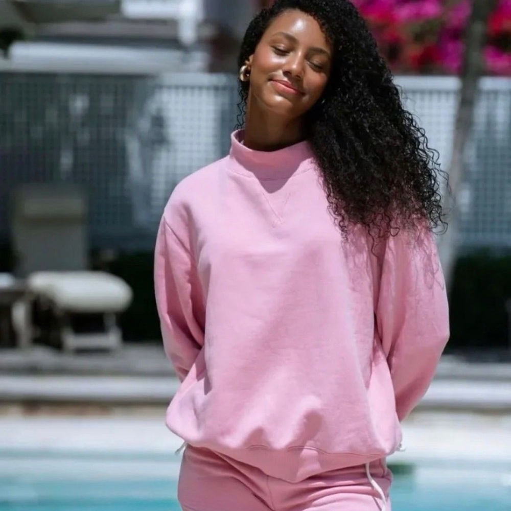 Parke Heritage Mockneck Sweatshirt Pink
